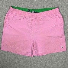 Polo Ralph Lauren Swim Trunks Mens Size 4XB BIG Pink Shorts Unlined Nylon FLAW
