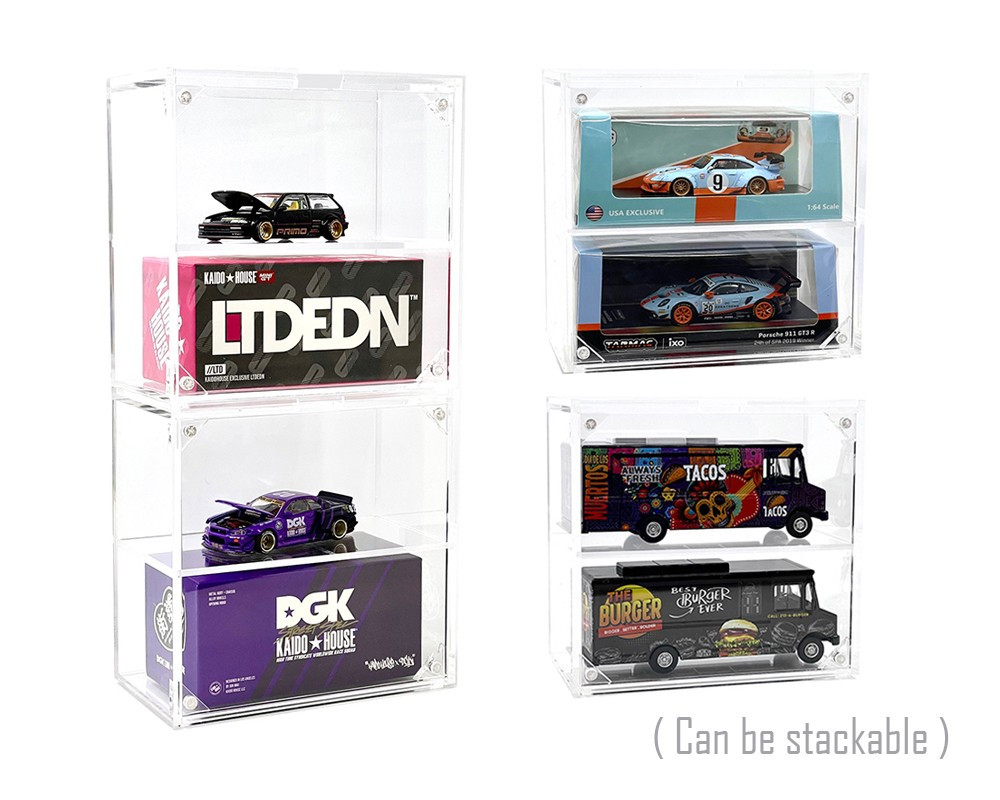 MINIGT KAIDO★HOUSE アクリルケースセット 2個 中古 Kaido House 2-Car Acrylic Display Case 1/64 Mini GT Tarmac Works