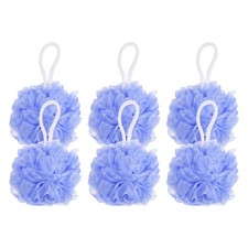 6Pcs Bath Sponges for Shower, 50G Body Scrubber for Daily Body Wash, Blue