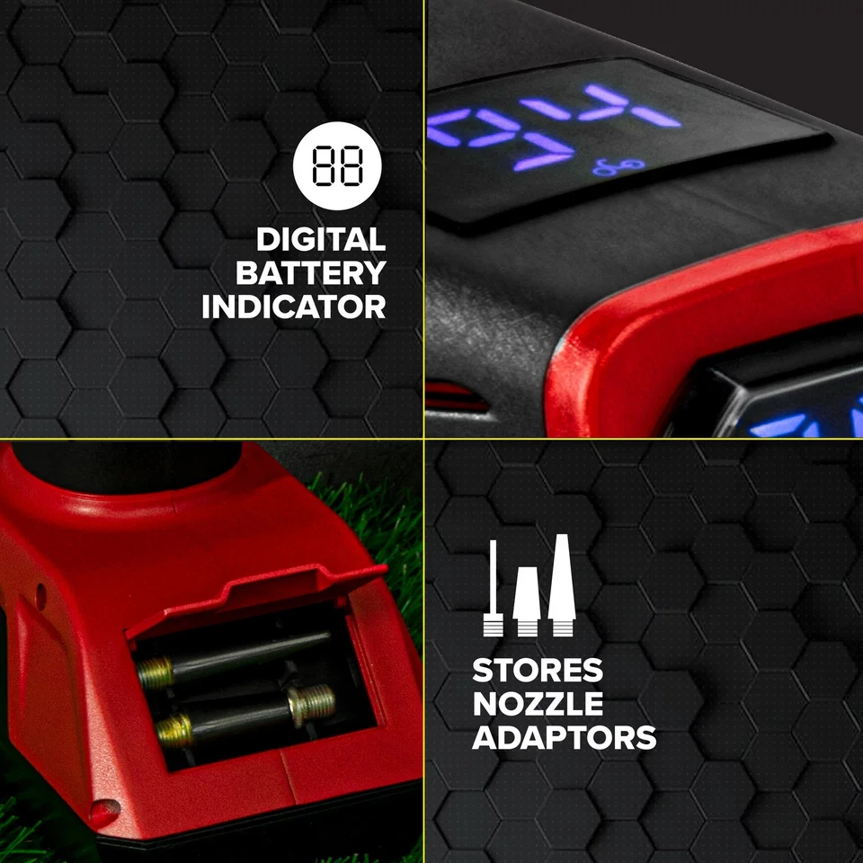 Портативный автомобильный насос для накачки шин Bullseye 9475 As Seen on TV, красный - Изображение 2 из 4