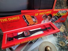 Vintage 1981 Dukes of Hazzard General Lee Unisonic LCD Watch New, Mint in Box