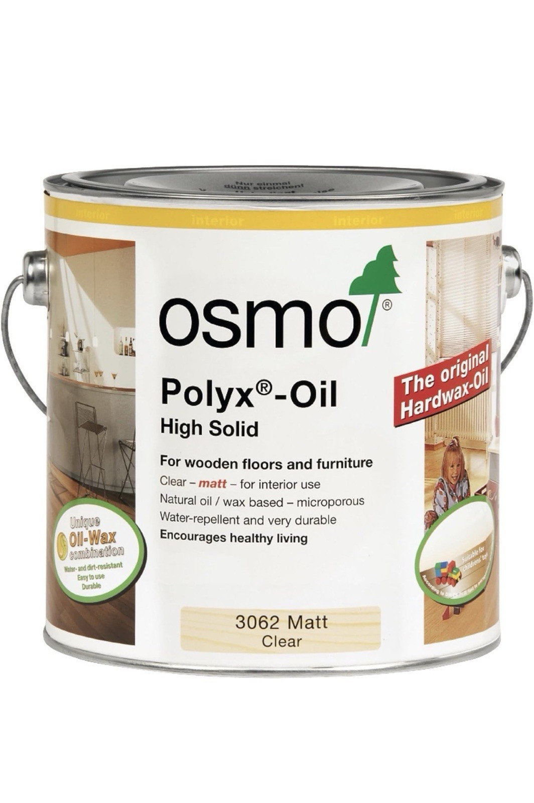 Osmo Polyx Oil 2.5 litres 3062  Matt - Clear Oil for Wood