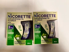 Nicorette 2mg Mini Lozenge *Lot of 2* - Mint - 81ct (expires 09/26)