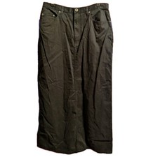 Vtg Liz Claiborne Skirt Womens Sz 10 Long Black Jeans Denim Maxi Cotton Slit