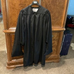 University Of Phoenix Graduation Cap And Gown Black EUC 5’3” To 5’5” Master