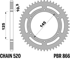 STEEL CROWN C45 46 TEETH FOR YAMAHA XT-Z SUPER TENU' 750 1989 > 2000 P. 520