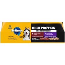 PEDIGREE High Protein Adult Canned Soft Wet Dog Food Variety Pack, Chopped Beef