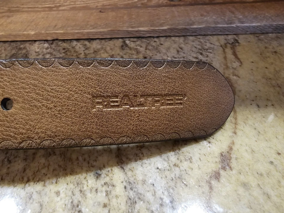Cinturón de cuero marrón claro Realtree talla 38? Foto 2 de 4