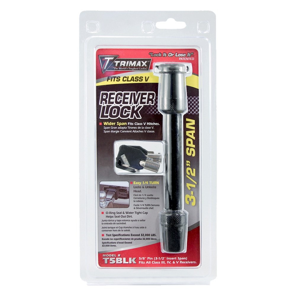Trimax Black 5/8" x 3-1/2" Span Key Receiver Lock