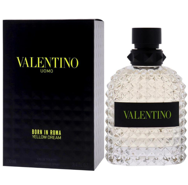 Uomo Born In Roma Yellow Dream by Valentino for men EDT 3.3 / 3.4 oz New in Box