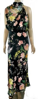 maternity maxi dress with sleeves Black Solid Long Sleeve Scoop Neck Maxi Dress Large