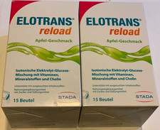 2 x Elotrans reload Apfel-Geschmack, 15 x 7,45g, Isotonische Elektrolyt-Mischung