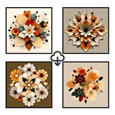 Set 4 Realistic Digital Wall Art Print Modern Home Decor Printable Instant #28