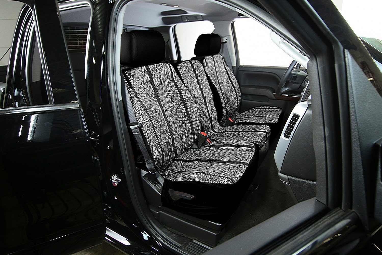 Saddleman 028177-01 Saddle Blanket 2nd Row Black Custom Seat Covers