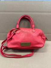 Marc by Marc Jacobs Leather Classic Q Francesca Satchel Handbag Pink Womens