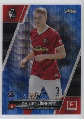2021 Chrome Bundesliga Blue Wave Refractor /150 Philipp Lienhart Rookie RC 0h4v