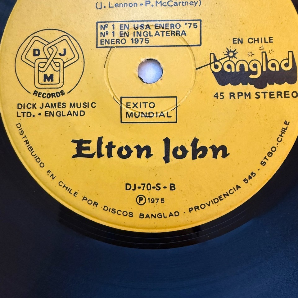 RC31 Elton John ‘Lucy In The Sky’ 7” Vinyl BANGLAD CHILEAN PRESSING EX ...