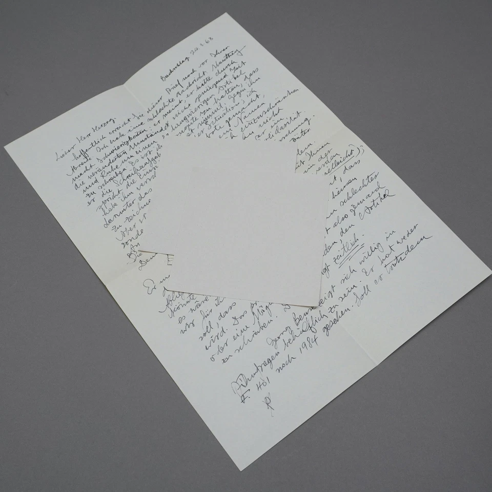 Convolute Letters By Jürgen Ploog 1962 +1963 An G.H.Herzog 1.71ABI - Image 4 of 4