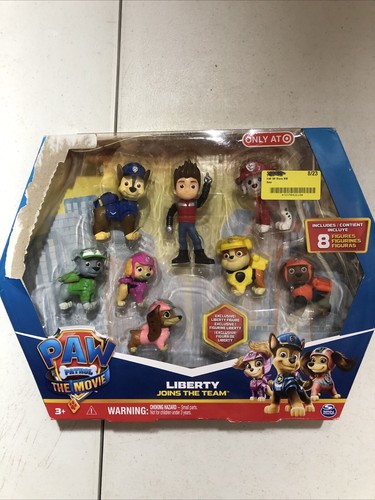 PAW PATROL The Movie, 8 Figures Liberty Rocky Zuma Rubble Skye Chase Marshall + - Picture 1 of 3
