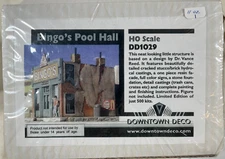 Downtown Deco - Bingo's Pool Hall   HO Scale Kit #DD-1029