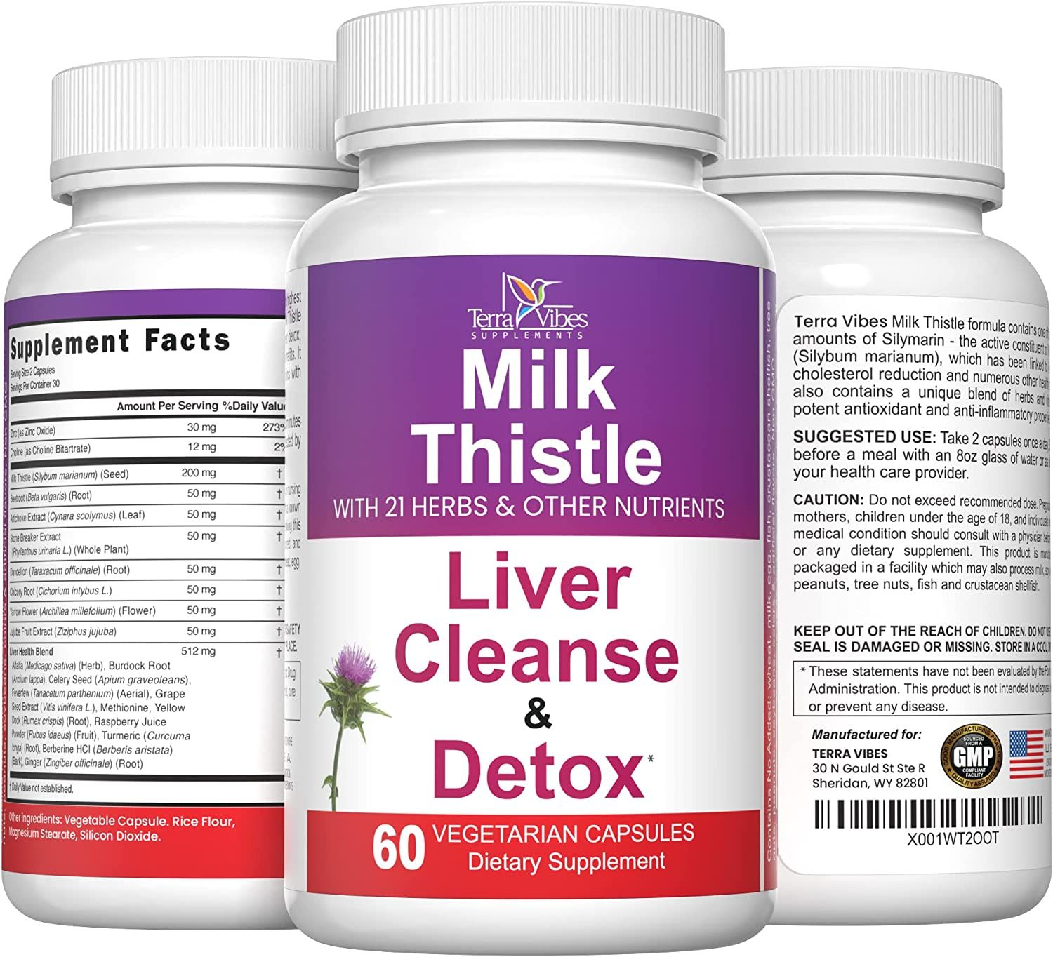 Herba Heal Milk Thistle Liver Cleanse & Detox Formula 1500mg Silymarin