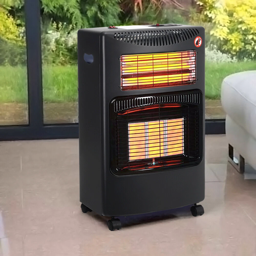 4.2kw Infrared LP Gas Cabinet Space Heater Piezo Ignition Butane Heating  Wheeled | eBay