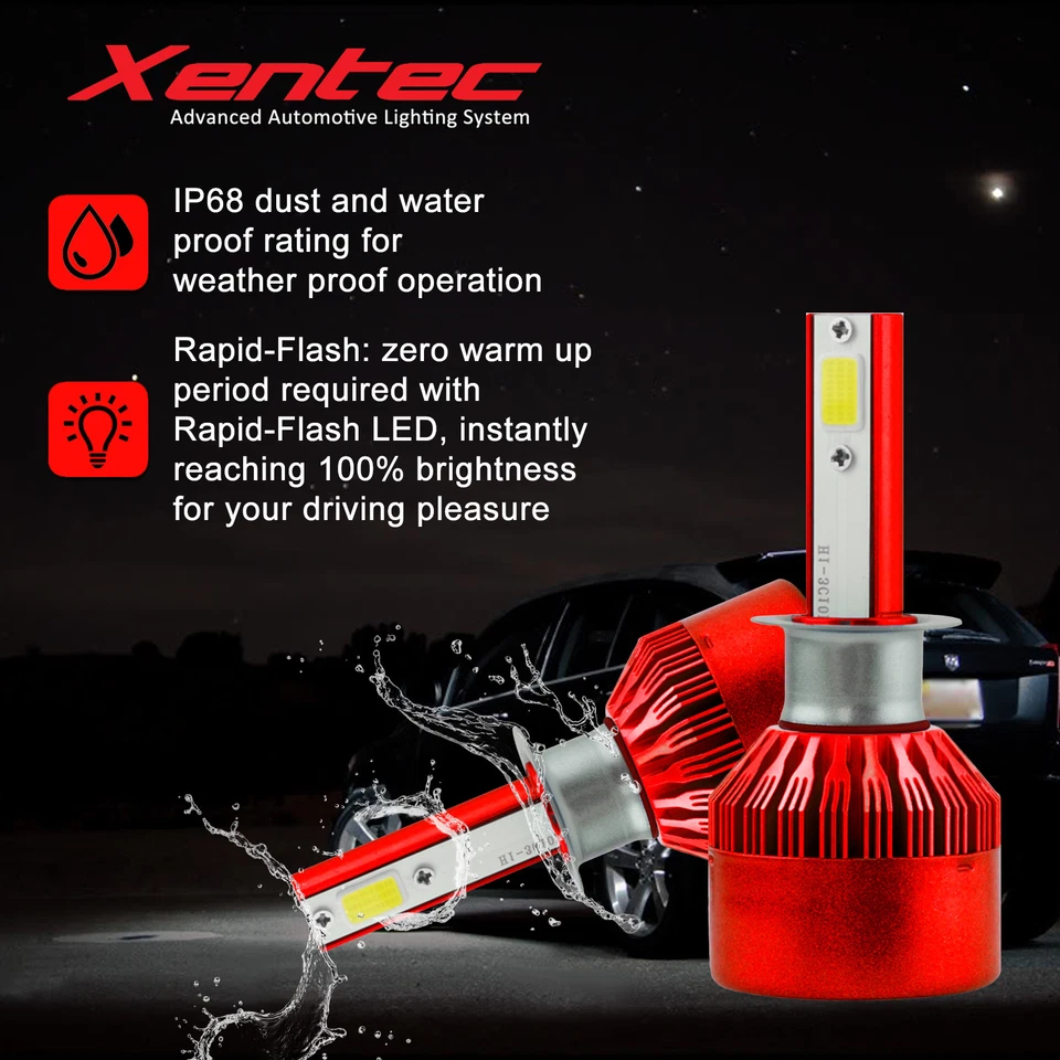 Kit de bombillas de faros LED H1 XENTEC 12800lm para Dodge Sprinter 2500&3500 2003-2009 Foto 3 de 4