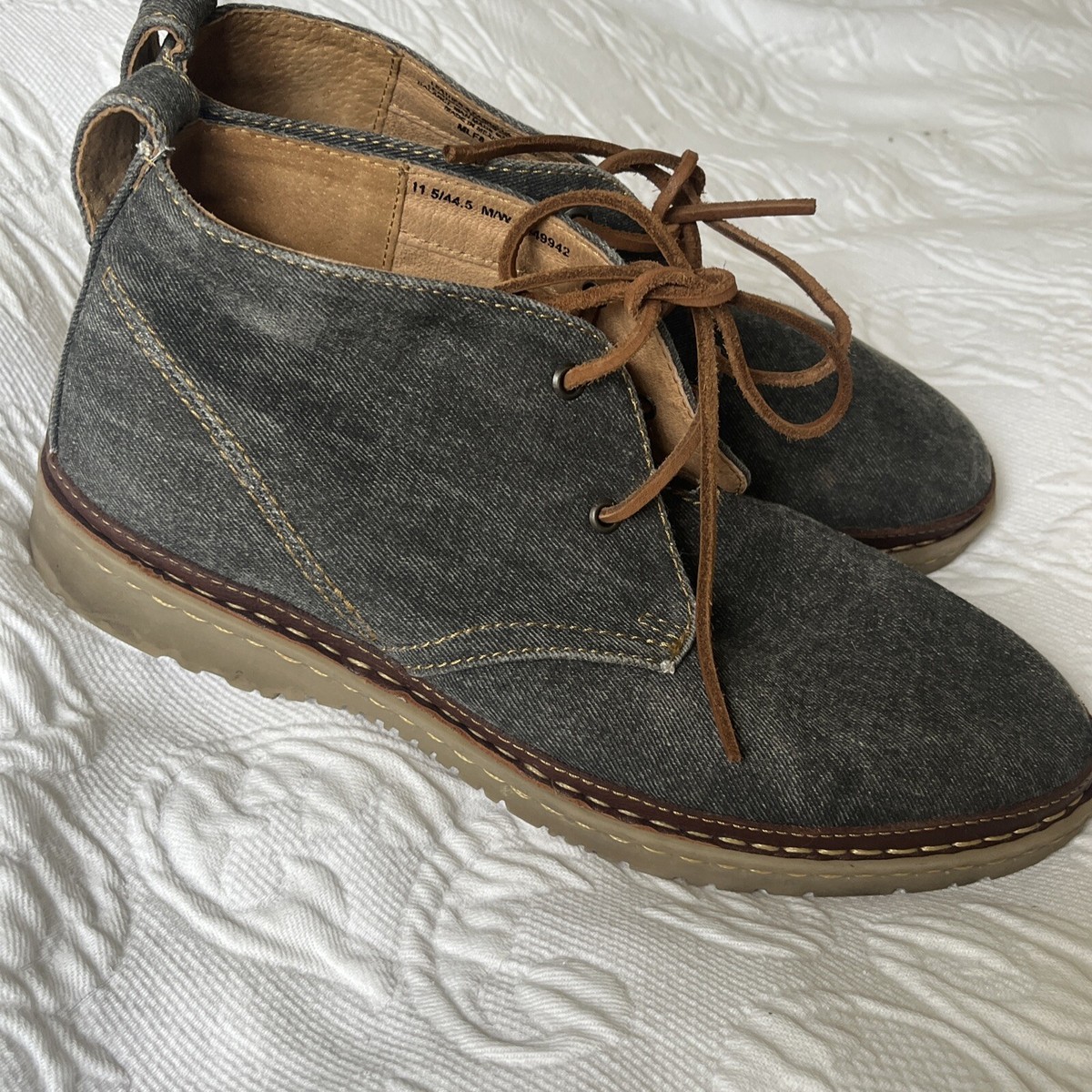 born mens boots size 11 Handcrafted Footwear Bleak Denim Leather