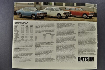 1973 Datsun 610 Catalog Brochure Hardtop Sedan Wagon Excellent