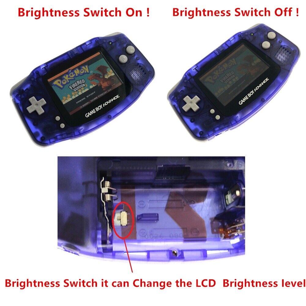 Super Mario Purple Game Boy Advance GBA SP Console AGS 101 Brighter Backlit  LCD