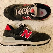 Vintage New Balance Men’s (6.5)  Shoe 574 Rugged Red Grey Suede ML574DSO VTG