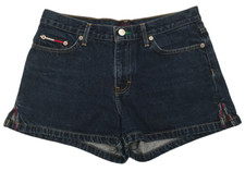 Tommy Hilfiger Tommy Jeans Med Dark Wash Blue Cotton Denim Shorts 7 Vintage 2001