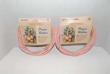 2 Pkg Pink Traditional Paper Twist Ribbon 6 Yd New Old Stock