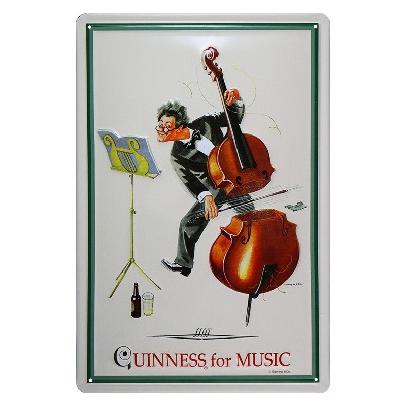 Plaque métal Guinness relief 20x30 : finissez-en avec les murs vides grâce au style pub vintage