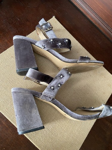 Sole Society Women’s So Jessibel Gray Rhinestone Sandals Heels Goth Fairy 8 M - Picture 4 of 10