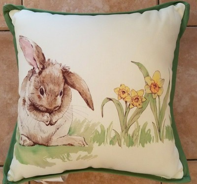 Pottery Barn Pasture Easter Bunny Pillow Cover W Pillow Insert 14