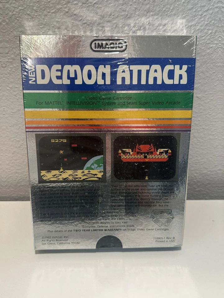 VINTAGE DEMON ATTACK Intellivision 1982 Imagic Factory Sealed Box of 6 - Image 4 of 4