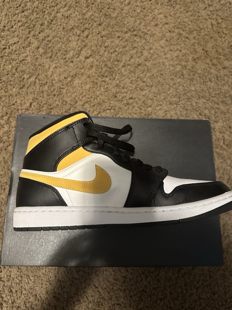 Size 10 - Air Jordan 1 Mid Black White for sale online | eBay