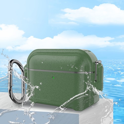 For Airpods Pro 2/1 Airpods 3/2/1 Rugged Waterproof Case Cover with Carabiner - Picture 11 of 14