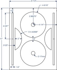 CLEAR CD/DVD Full Face Labels 100 Labels