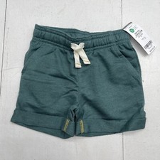 Carters Green Pull On Sweat Shorts Toddler Boys Size 2T New
