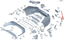 NEW MERCEDES-BENZ CLA C118 REAR LEFT RADAR SENSOR COVER A1188210800