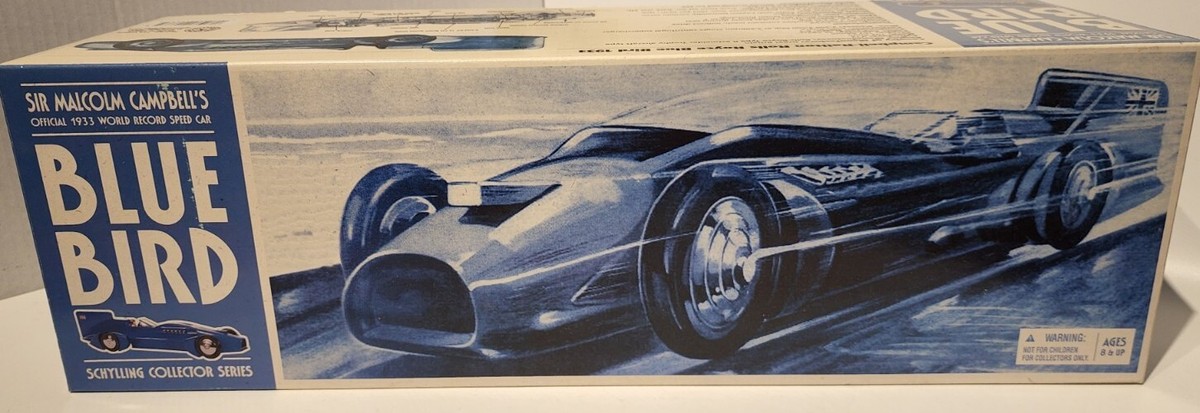Modèle Réduit Collector Malcolm Campbell's Blue Bird 1933 - Record De Vitesse Terrestre - SSS Japan - Édition Schylling
