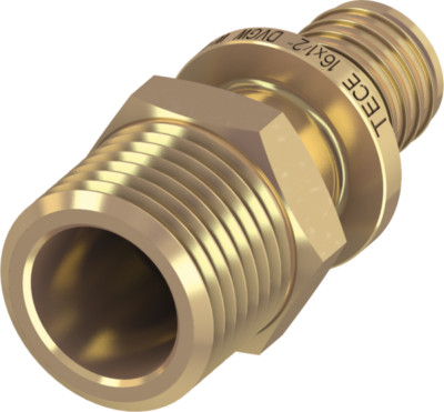 Messing Übergang AG 16-32mm TECEflex DVGW Rohrfitting Heizung Trinkwasser TOP