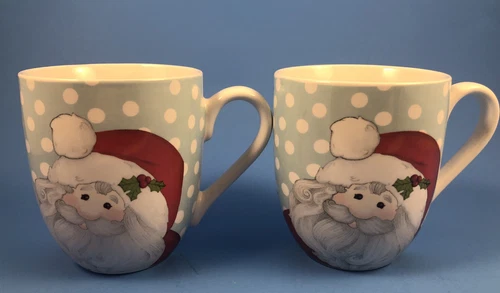 Fitz &Floyd Santa Claus Coffee Cake Mugs