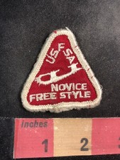 Vtg USFSA NOVICE FREE STYLE Figure Skating Patch Ice Skate 94MI