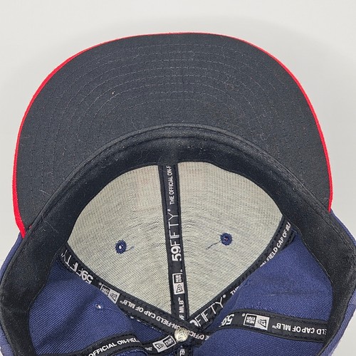 Washington Nationals New Era 59Fifty Baseball Hat Blue DC Stars Stripes - 7 3/8 - Picture 9 of 9