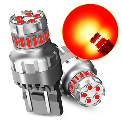 AUXITO 2PCS 7443 7440 7444 LED Red Brake Stop Tail Parking Light Bulbs Pure Red