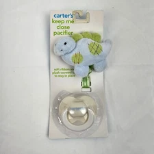 Vintage Carters Blue Pacifier Clip Keep Me Close Dinosaur Reborn Doll NEW Y2K