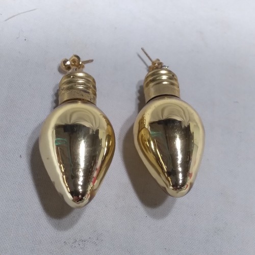 Christmas Earrings Light Bulbs